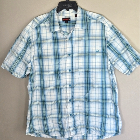 Men's Wolverine Plaid Short Sleeve Button Down Shirt, Size XL - Picture 1 of 3